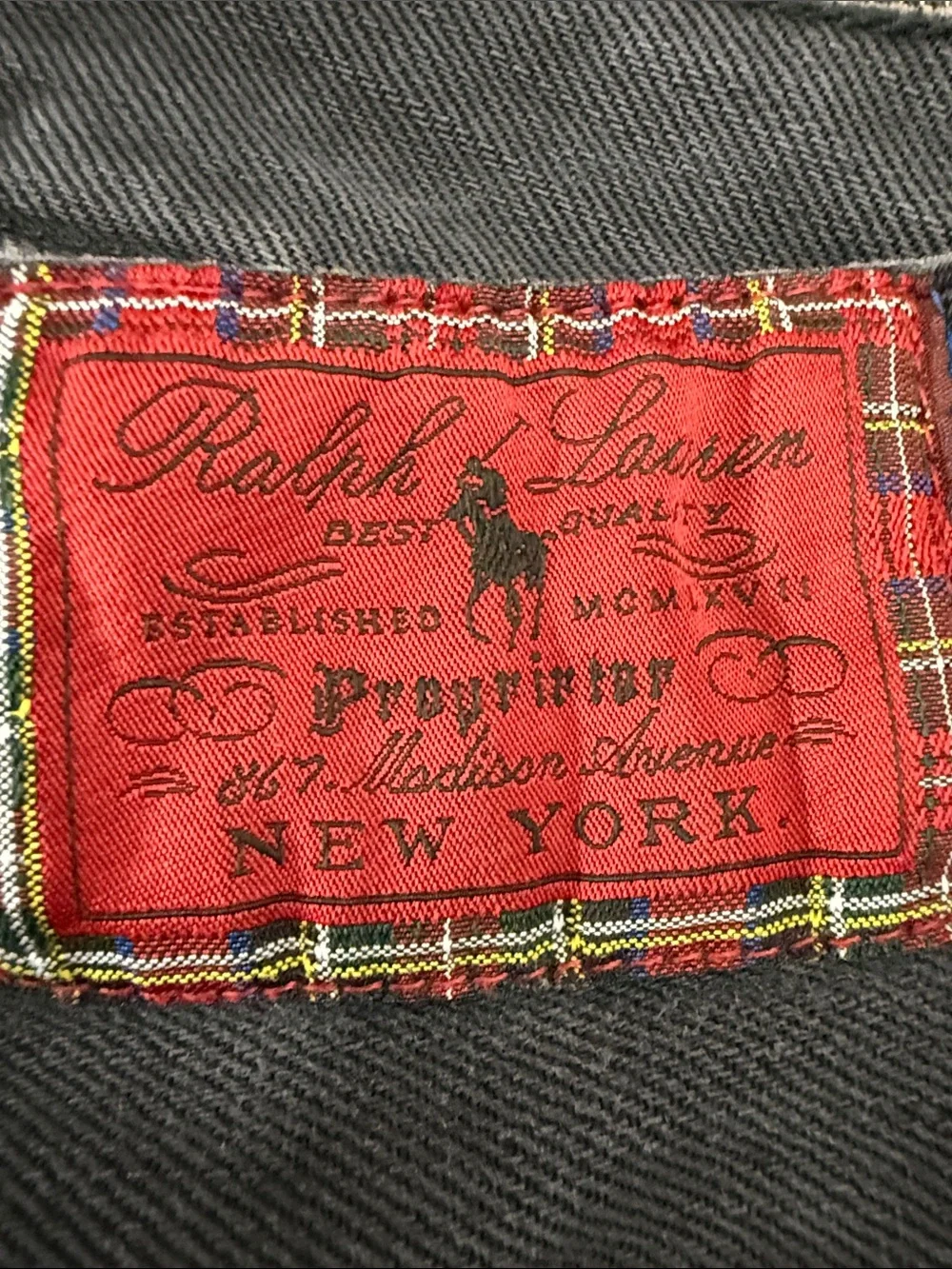 Ralph Lauren Charcoal Denim Mini Skirt
